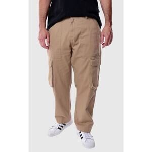 Ring of Fire Men's Ledger Straight Fit Twill Cargo‎ Pants in Khaki Size 32 $78